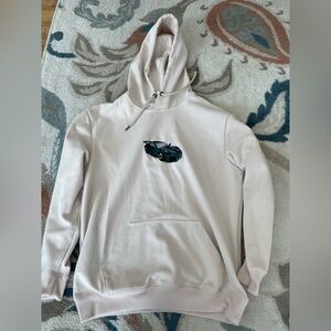 Cream Porsche Hoodie with Embroidered Design